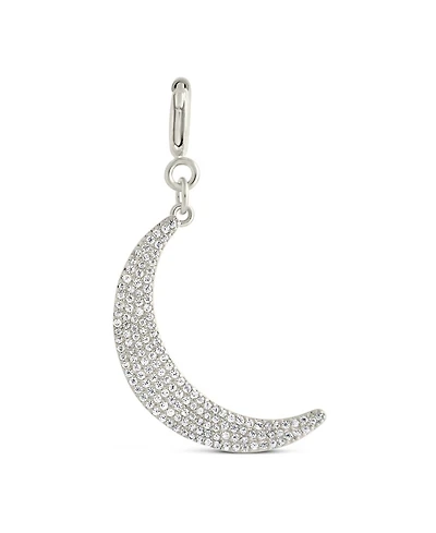 Sterling Forever Cubic Zirconia Crescent Moon Charms