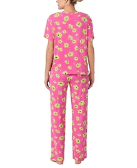 Sanctuary Women's 2-Pc. Knit Jersey Short-Sleeve Long Pajama Set