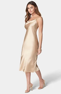 Bebe Women's Satin Midi Slip Dress