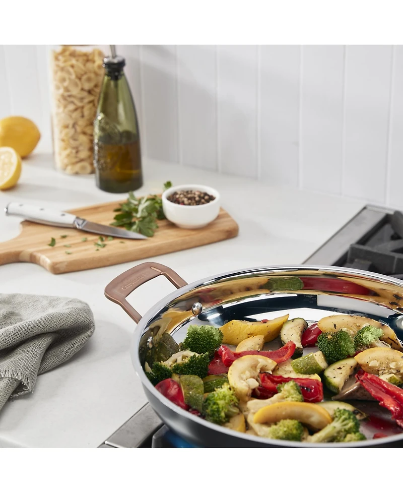 Cuisinart Matte Black Elegance Stainless Steel 12" Skillet