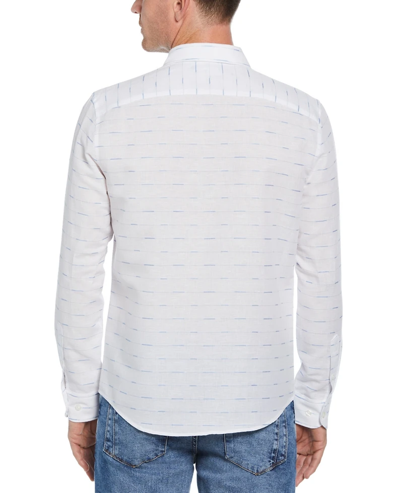 Perry Ellis Men's Untucked Dobby-Weave Shirt