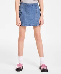 Tommy Hilfiger Big Girls Cotton Denim Wrap Cargo Skort