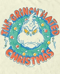 Fifth Sun Men's Grinch Hates Christmas Stamp Short Sleeve T-Shirt