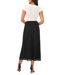 Msk Midi A-Line Skirt