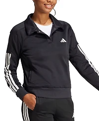 adidas Women's Iconic 3-Stripes Snap Track Top