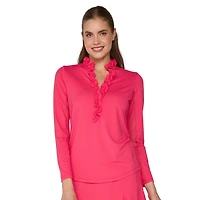 G Lifestyle Clothing Women's G Lifestyle Long Sleeve Double Ruffle Top