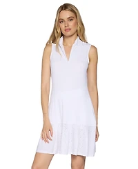 G Lifestyle Clothing Women's Sleeveless Half Zip Up Dress
