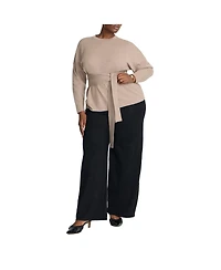 Eloquii Plus Elements Knit Wide Leg Sweater Pant