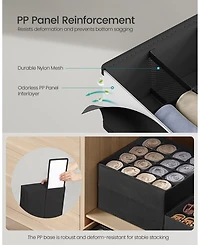 Set of 4 Drawer Organizers for Underwear and Closet Storage