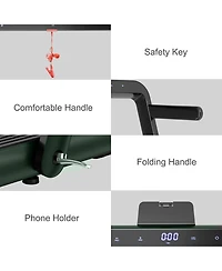 Costway 4.75HP 2 1 Folding Treadmill