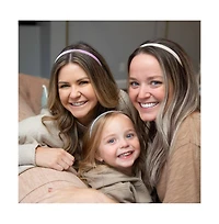 Classic Thin Padded Headband Set - Tan + Purple + Grey
