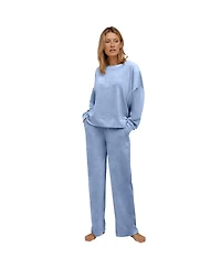 Ellos Women's Wide Leg Velour Lounge Pants