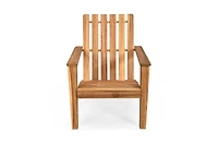 Slickblue Indoor/Outdoor Acacia Wood Adirondack Lounge Armchair Durable and Comfortable Seating
