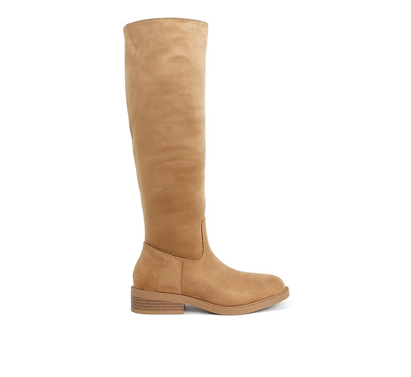 London Rag Chiru Round Toe Microfiber Calf Boots Women