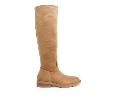 London Rag Chiru Round Toe Microfiber Calf Boots Women