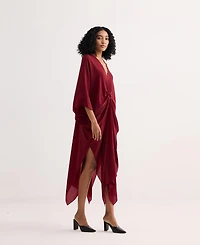 Reistor Women's Front twist Kaftan Dress