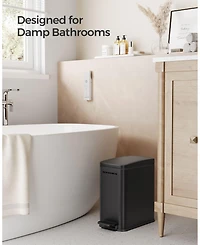 Slickblue 1.3 Gallon Bathroom Trash Can, Small Bin with Lid for Compact Waste Disposal