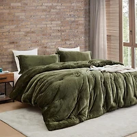 Thicker Than Thick - Coma Inducer Comforter Set - Standard Plush Filling - Winter Moss
