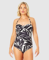 Anne Cole Women's Printed Twist-Front One-Piece Swimsuit