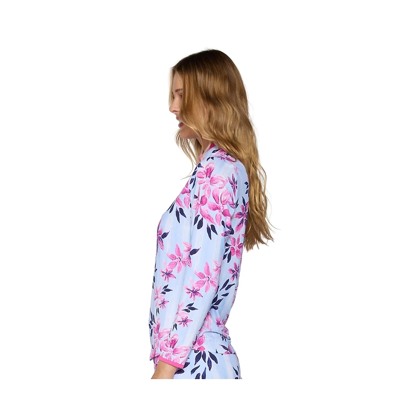G Lifestyle Clothing Women's Long Sleeve Color Block Mock Neck Starfish Bt. Peri XSmall