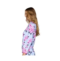 G Lifestyle Clothing Women's Long Sleeve Color Block Mock Neck Starfish Bt. Peri XSmall