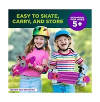 Hurtle 6'' Pp Deck Skateboard, Mini Cruiser Skateboard for Kids, Teens, and Adults