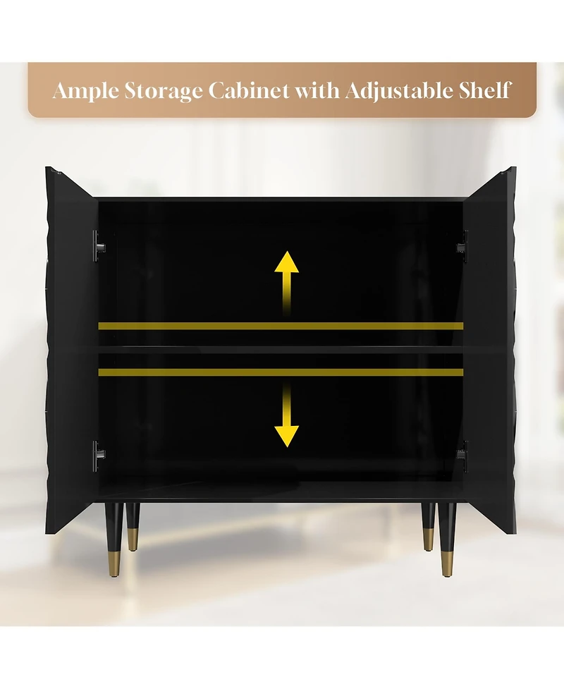 Boyel Living 2 Door Locker Accent Cabinet