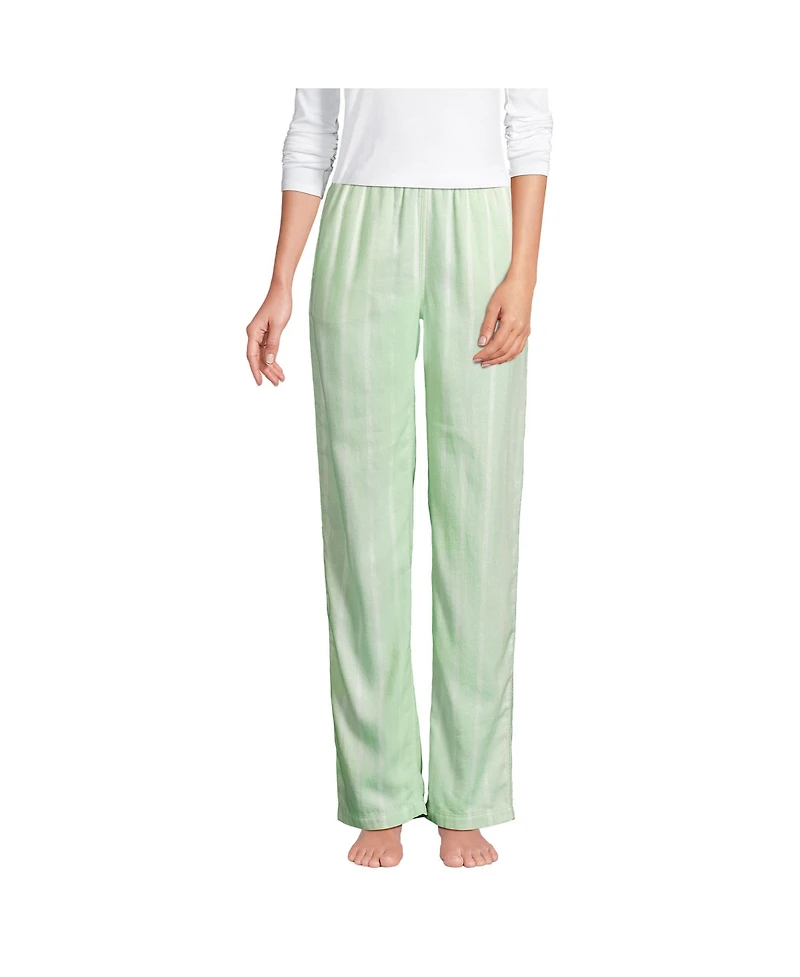 Lands' End Women's Tall Print Flannel Pajama Pants