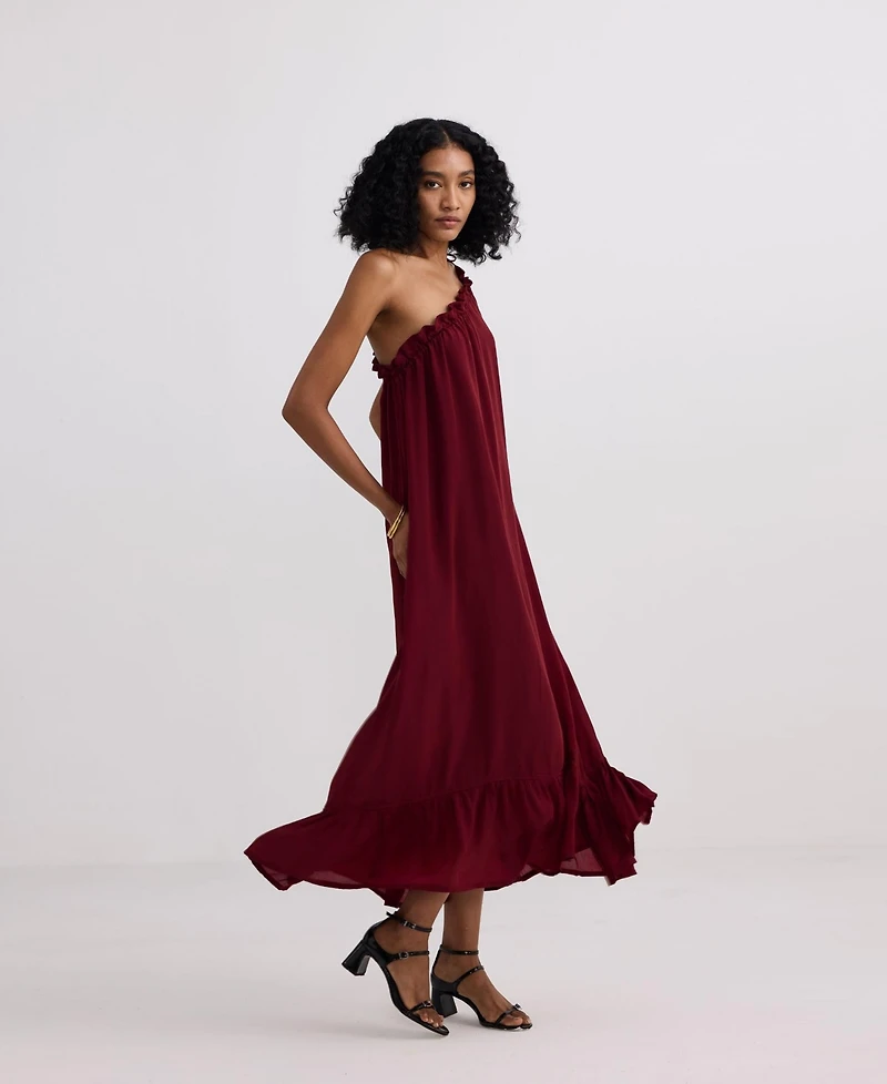 Reistor Women's One-shoulder Midi dress