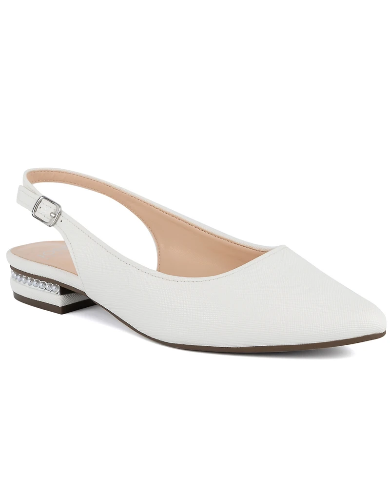 Jones New York Women's Quilsa Pointed Toe Slingback Flats