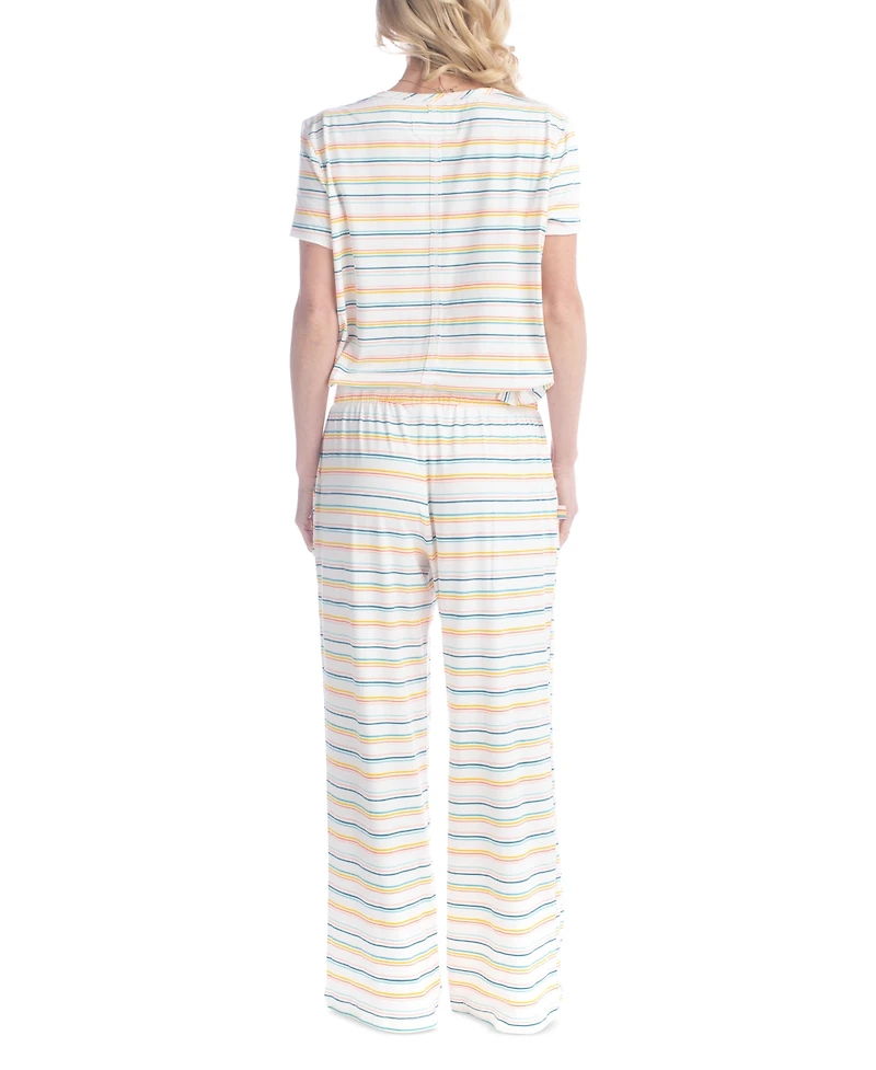 Ocean Pacific Women's Sea Flower Printed Pajama Set