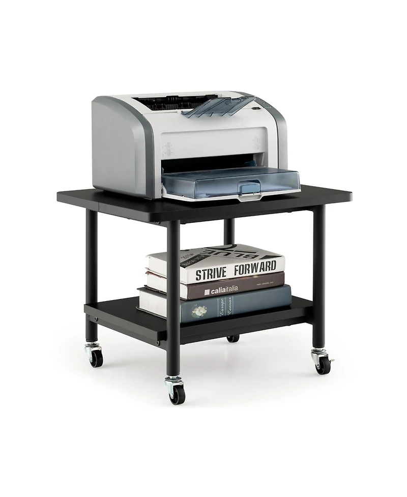 Gouun Under Desk Printer Stand with 4 Wheels and Locking Mechanism
