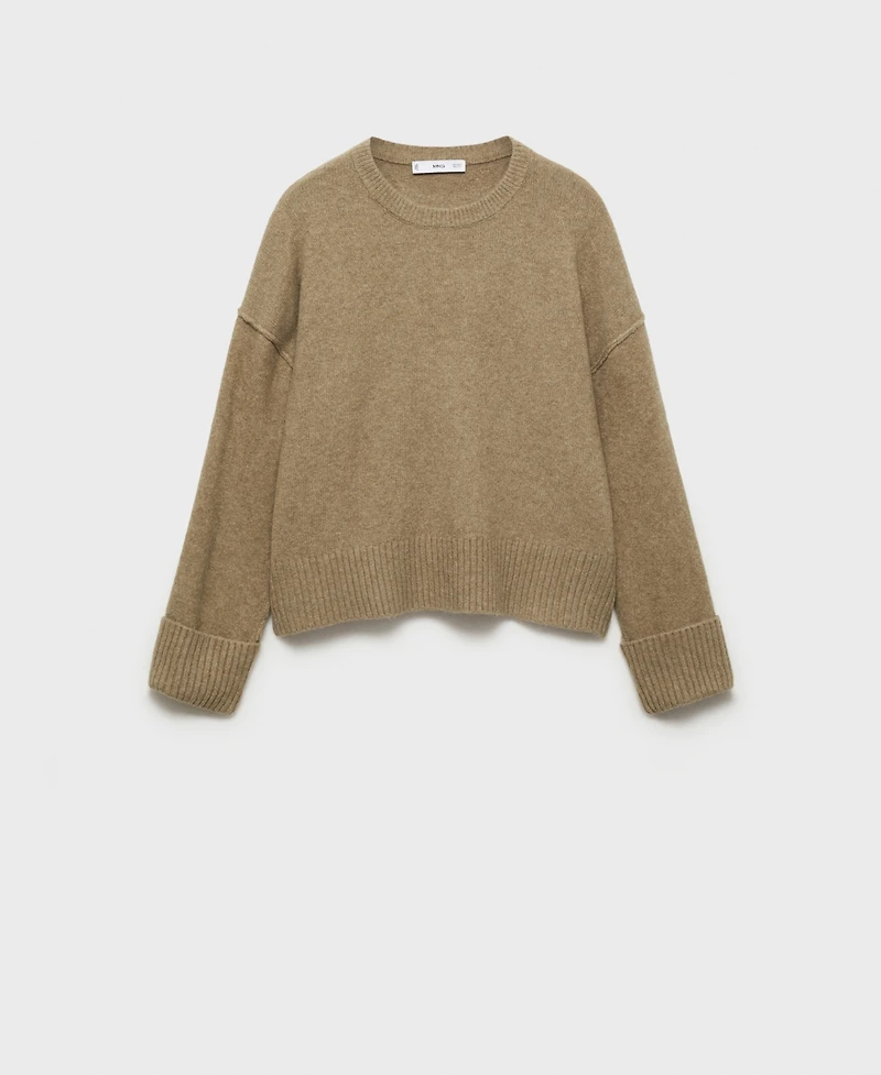 Mango Women's Rolled-Up Sleeves Sweater