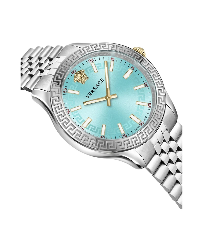 Versace Hellenyium Silver Stainless Steel Bracelet Watch, 36mm