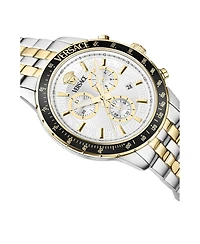 Versace Men's Sport Chrono Two-Tone Stainless Steel Bracelet Watch, 44mm