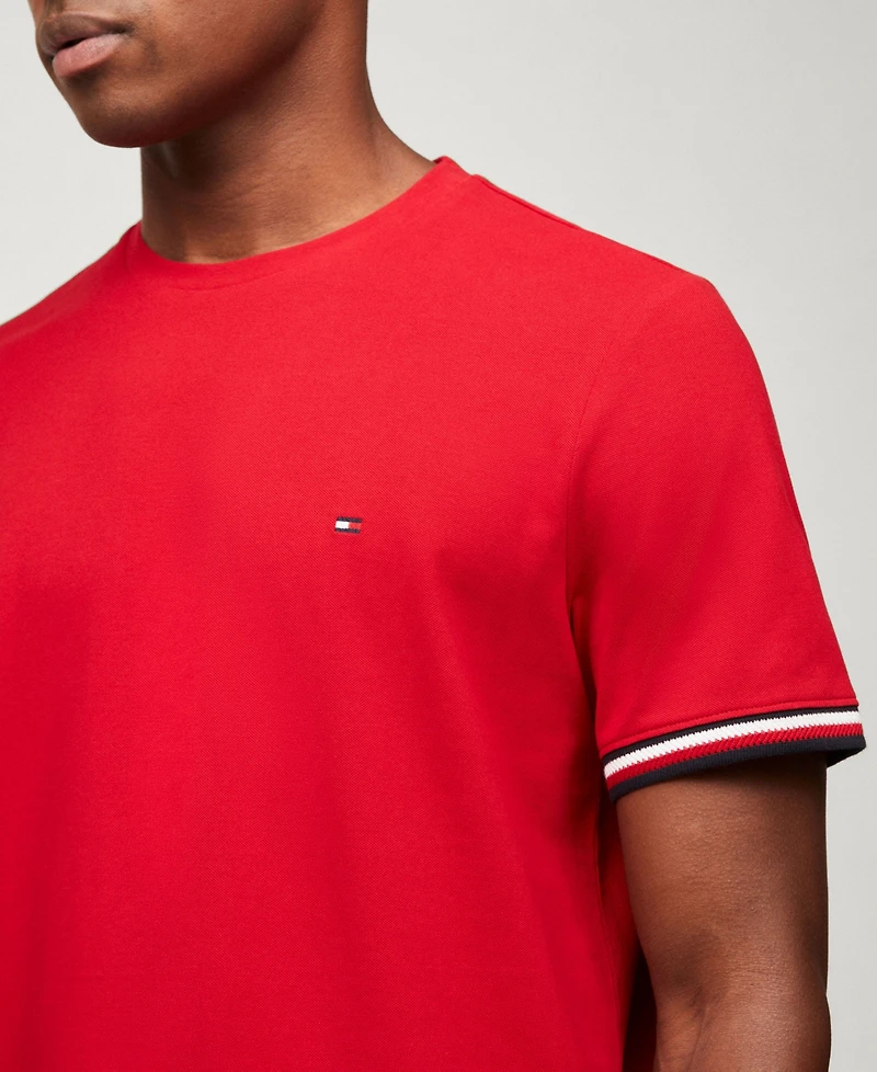 Tommy Hilfiger Men's Global Stripe Cuff T-Shirt