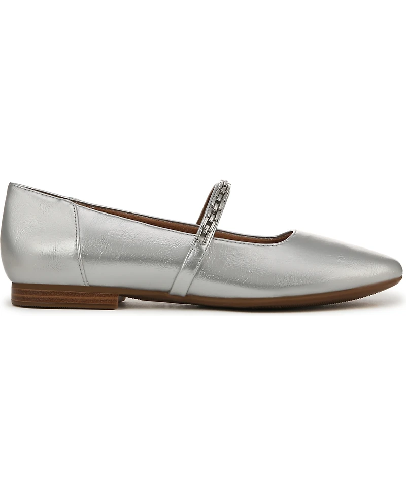 Naturalizer Women's Kelly-Chain Square Toe Mary Jane Flats