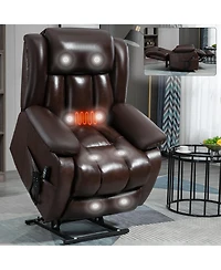 Mondawe Genuine Leather Power Lift Recliner Chair