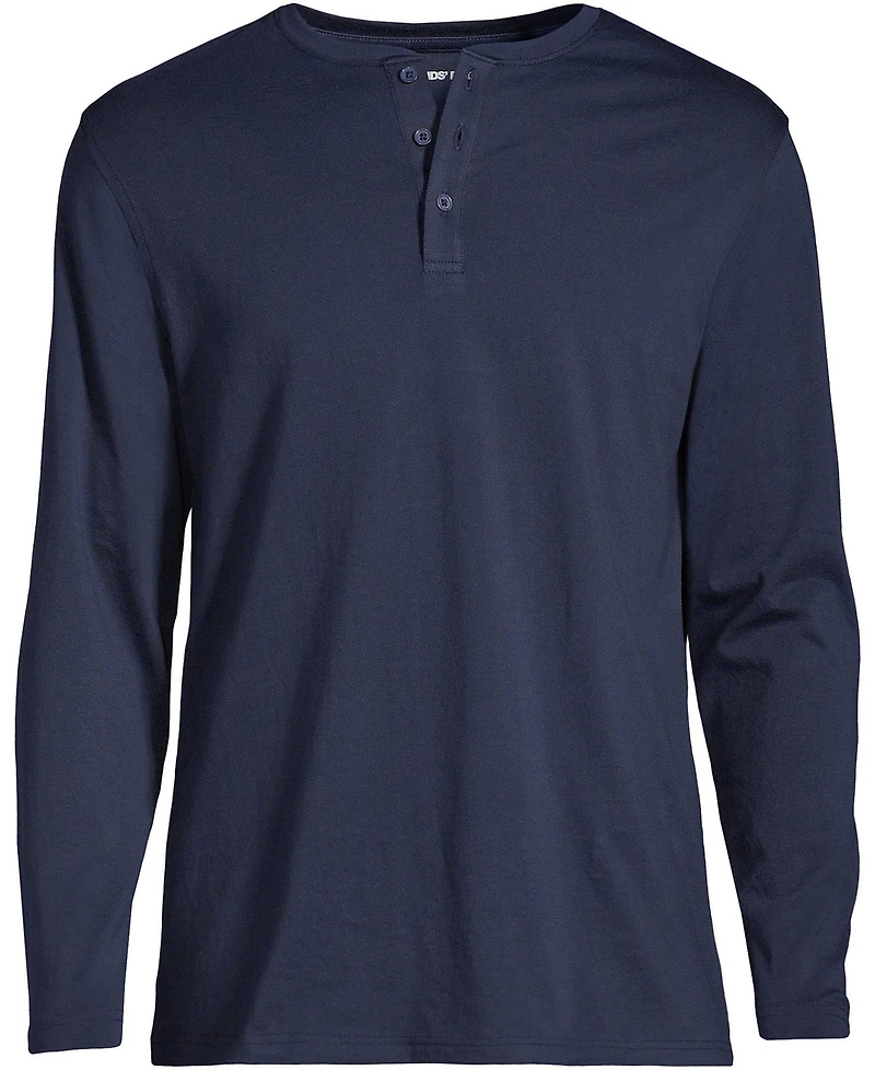 Lands' End Big & Tall Long Sleeve Cotton Supima Henley