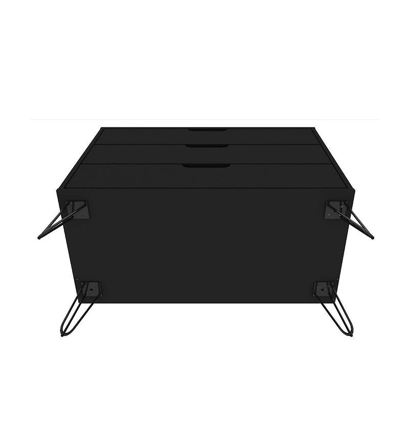 Slickblue Modern Scandinavian Style Bedroom 3-Drawer Dresser in Wood Finish