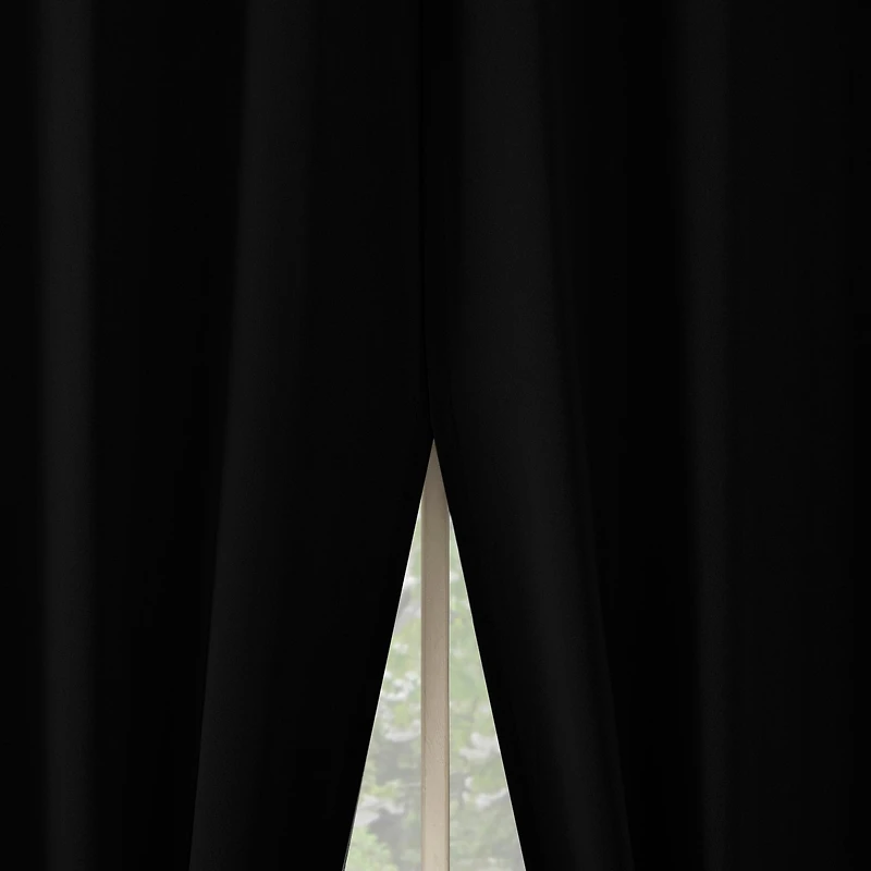 Brandon Magnetic Closure Room Darkening Grommet Curtain Panel Pair