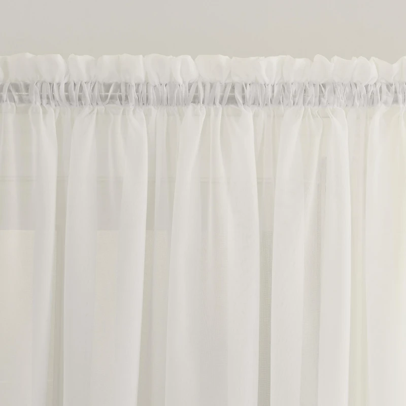 Sheer Voile Rod Pocket Door Curtain Panel