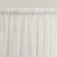 Sheer Voile Rod Pocket Door Curtain Panel
