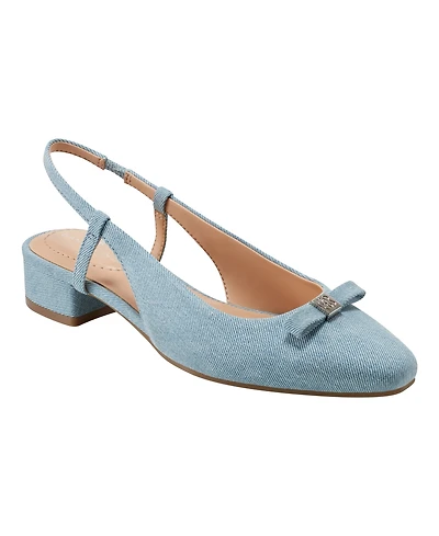 Bandolino Women's Andies Bow Block Heel Slingback Pumps