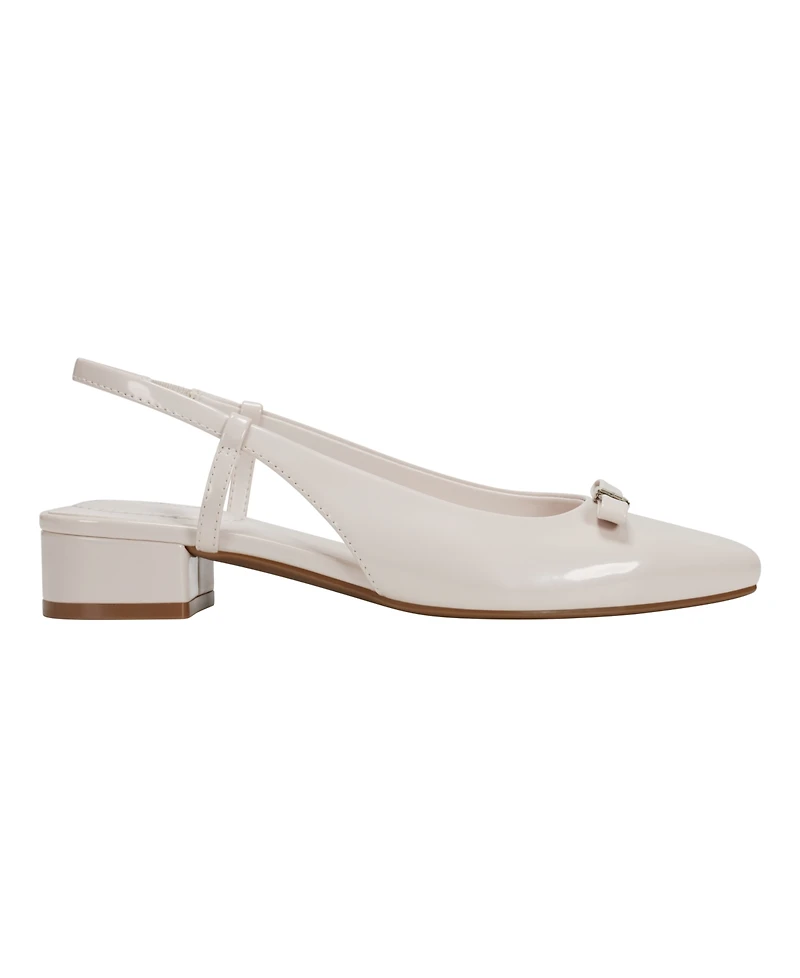 Bandolino Women's Andies Bow Block Heel Slingback Pumps