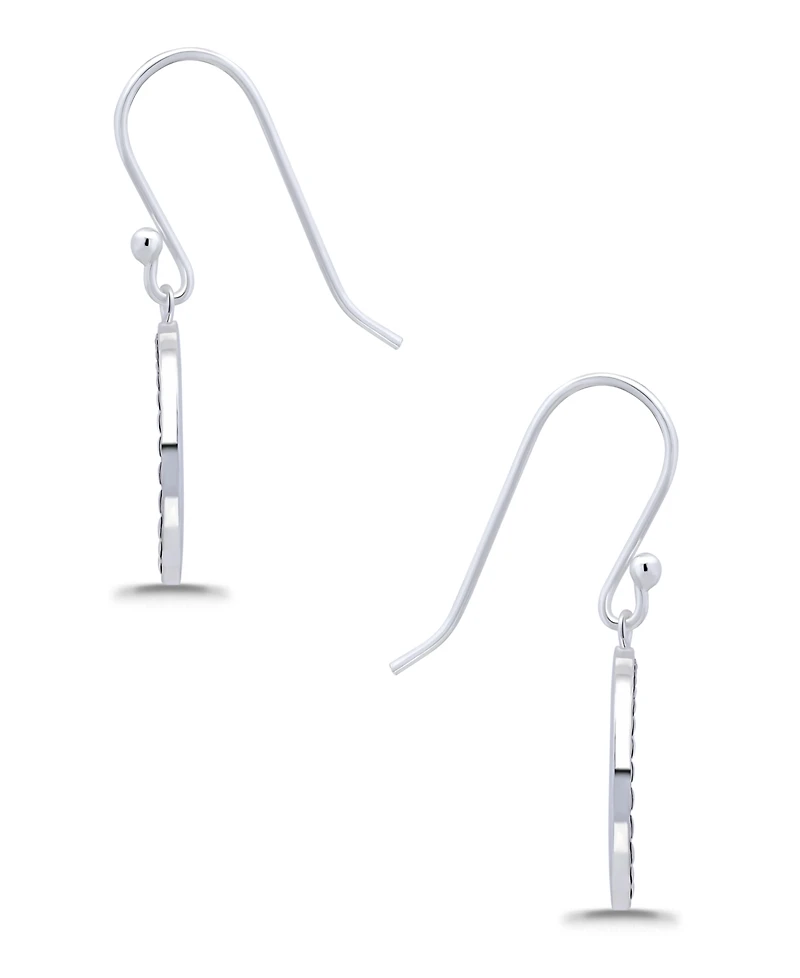 Macy's Oxidized Beaded Open Circle Fish-Hook Earrings