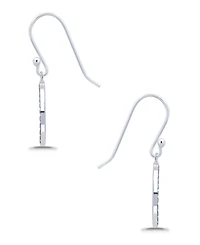 Macy's Oxidized Beaded Open Circle Fish-Hook Earrings