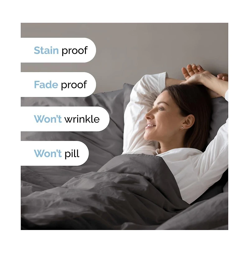 Premium Microfiber Duvet Cover Set - King Cream