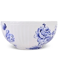 222 Fifth Cassian Embossed Toile Blue Porcelain 12 Pc. Dinnerware Set, Service for 4