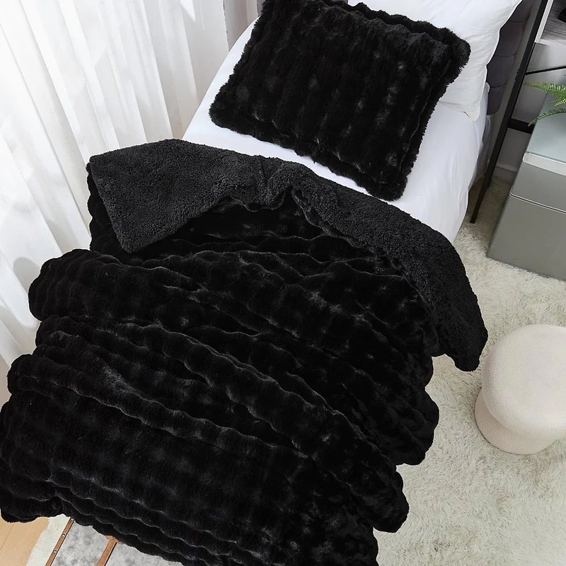 Snowball Chunky Bunny - Coma Inducer Oversized Comforter Set - Black,Twin Xl